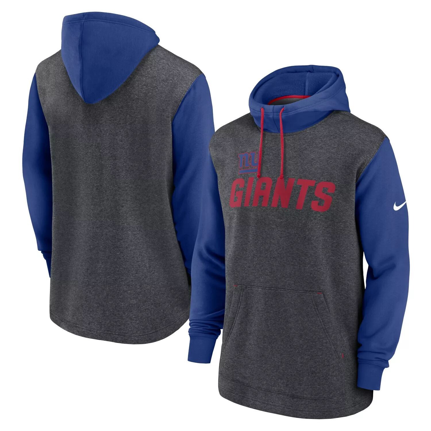 

Мужской пуловер с капюшоном цвета древесного угля/Royal New York Giants Surrey Legacy Nike