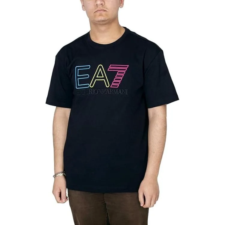 EMPORIO ARMANI Футболка EA7 унисекс черная — фото 4