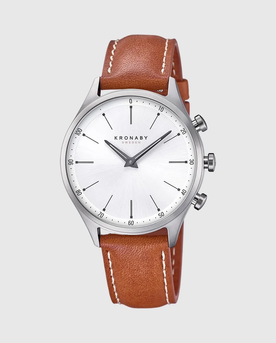 

S3125/1 Мужские часы Sekel из коричневой кожи Kronaby, коричневый