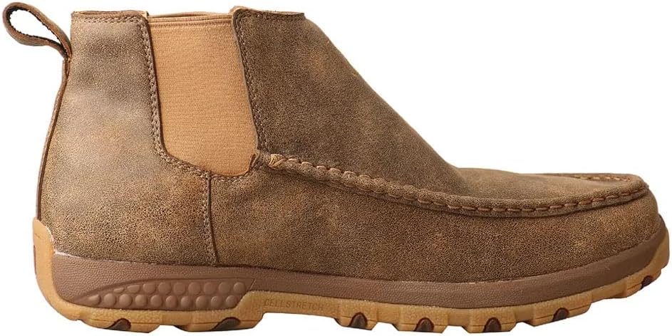 Ботинки Chelsea Driving Moc Twisted X Men's 4, Bomber & Tan — фото 2