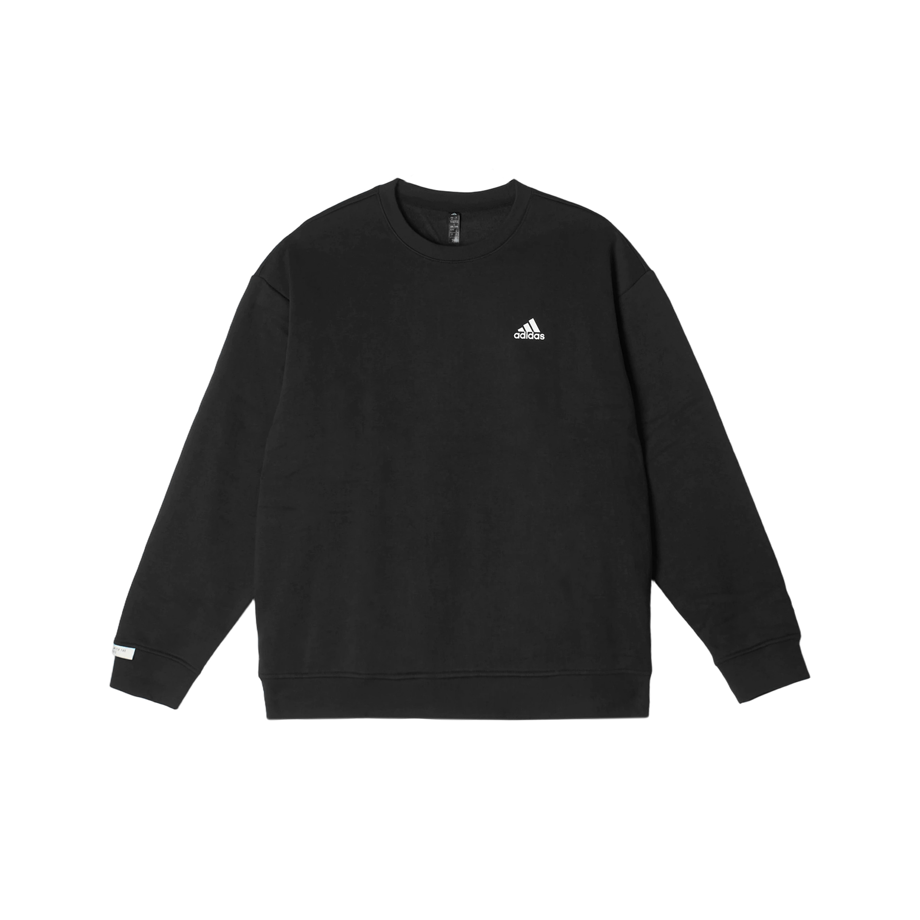 Adidas Толстовки LABEL унисекс, черные с отворотом, утолщенные — фото 4