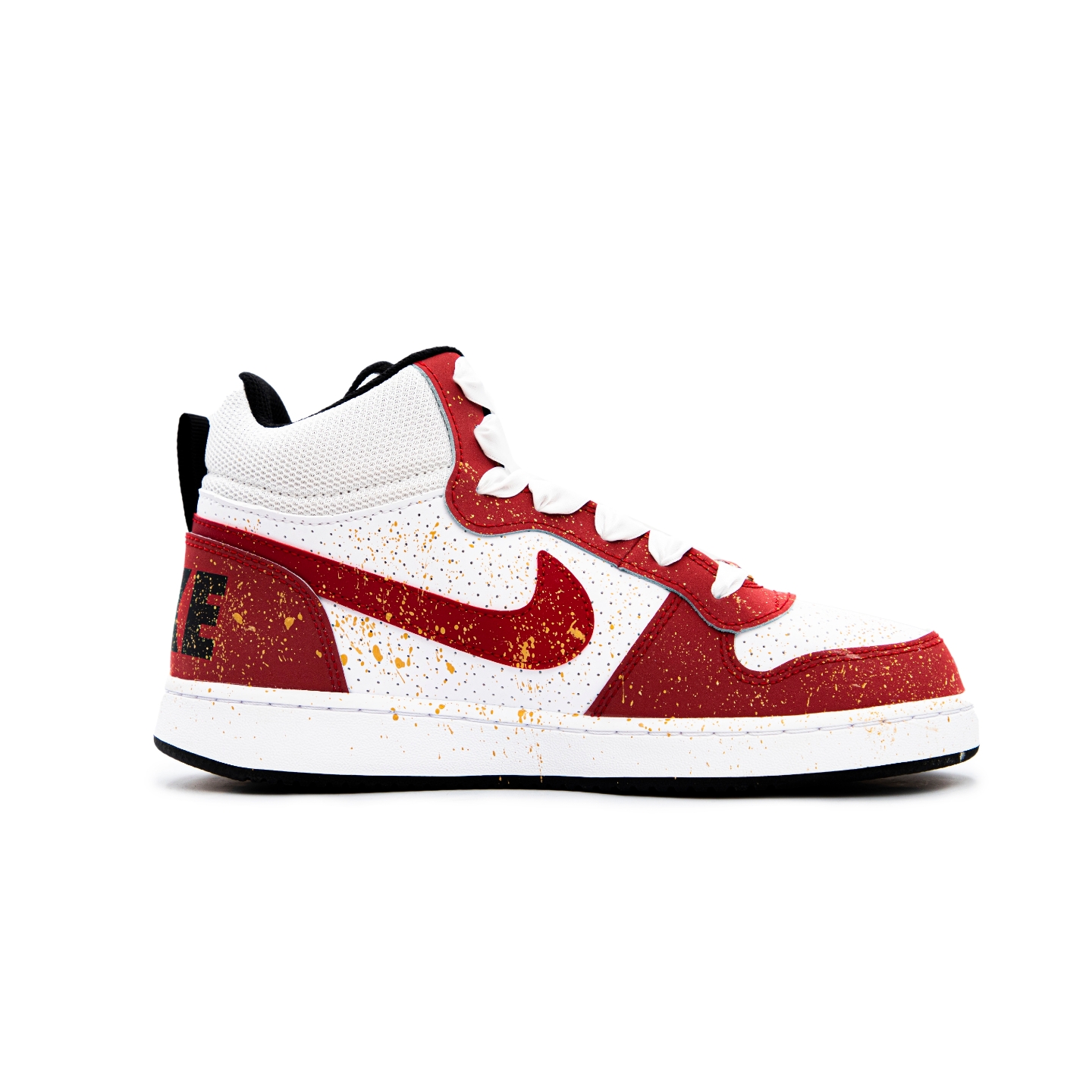 Nike Court Borough Match Made In Heaven Абразивоустойчивые противоскользящие высокие скейтборд кроссовки White Red для подростков — фото 4