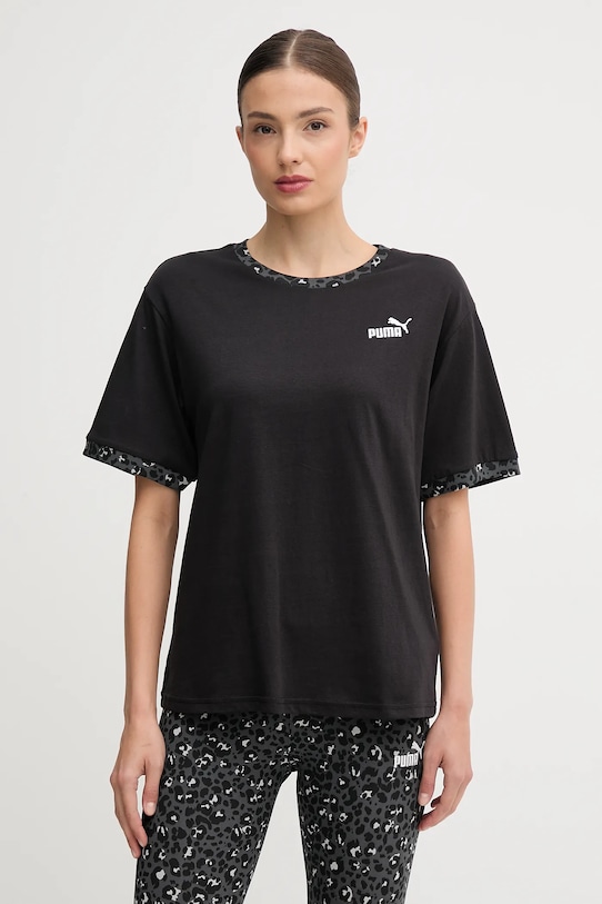 

Хлопковая футболка Puma, черный