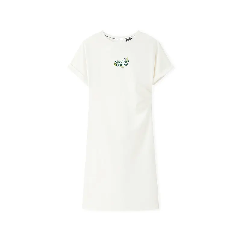 

Skechers Женские платья с коротким рукавом Marshmallow White
