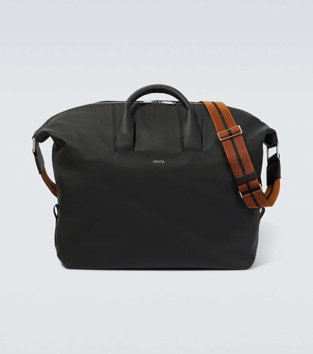 

Дорожная сумка из кожи реглан Zegna, черный