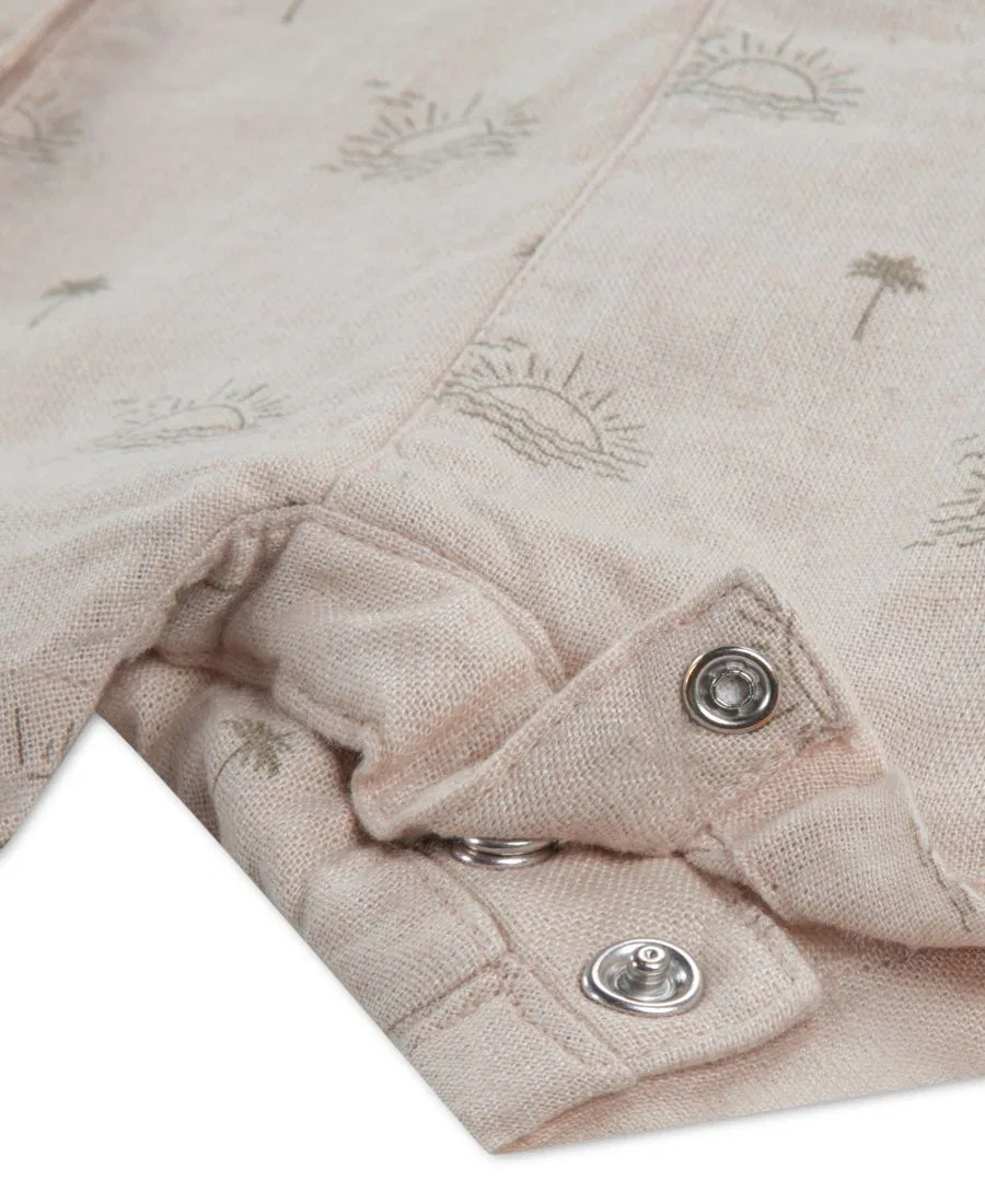 Детский комбинезон-карго с коротким рукавом для мальчиков Abercrombie Kids, коричневый — фото 3