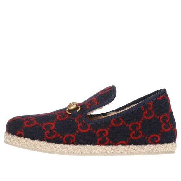 Кроссовки wool loafers 'navy' Gucci, синий