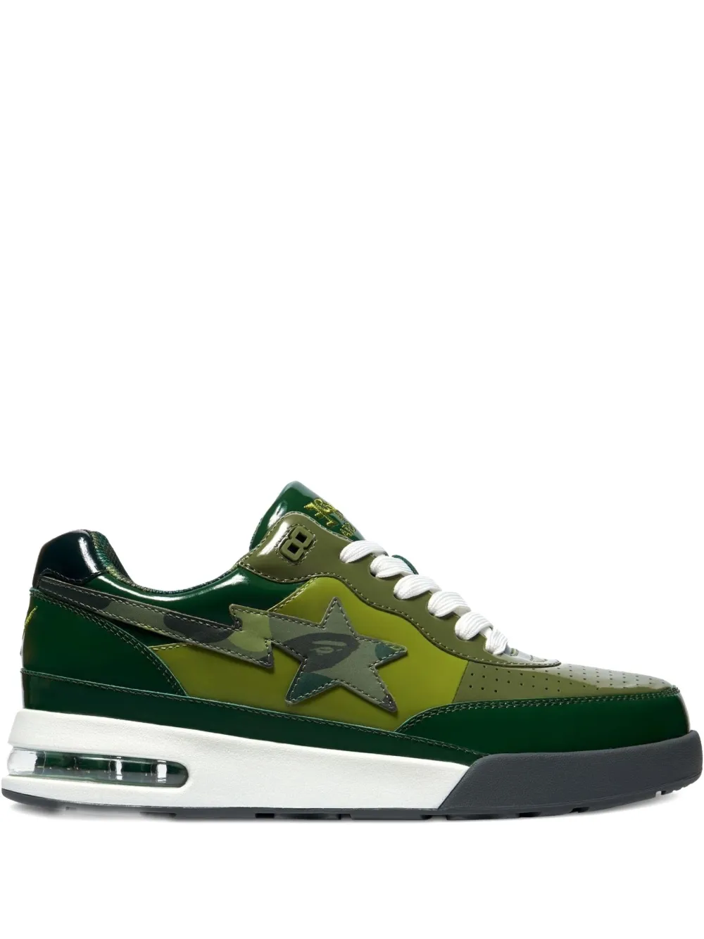 

Кроссовки Bape Road Sta Patent Leather Green A BATHING APE, зеленый