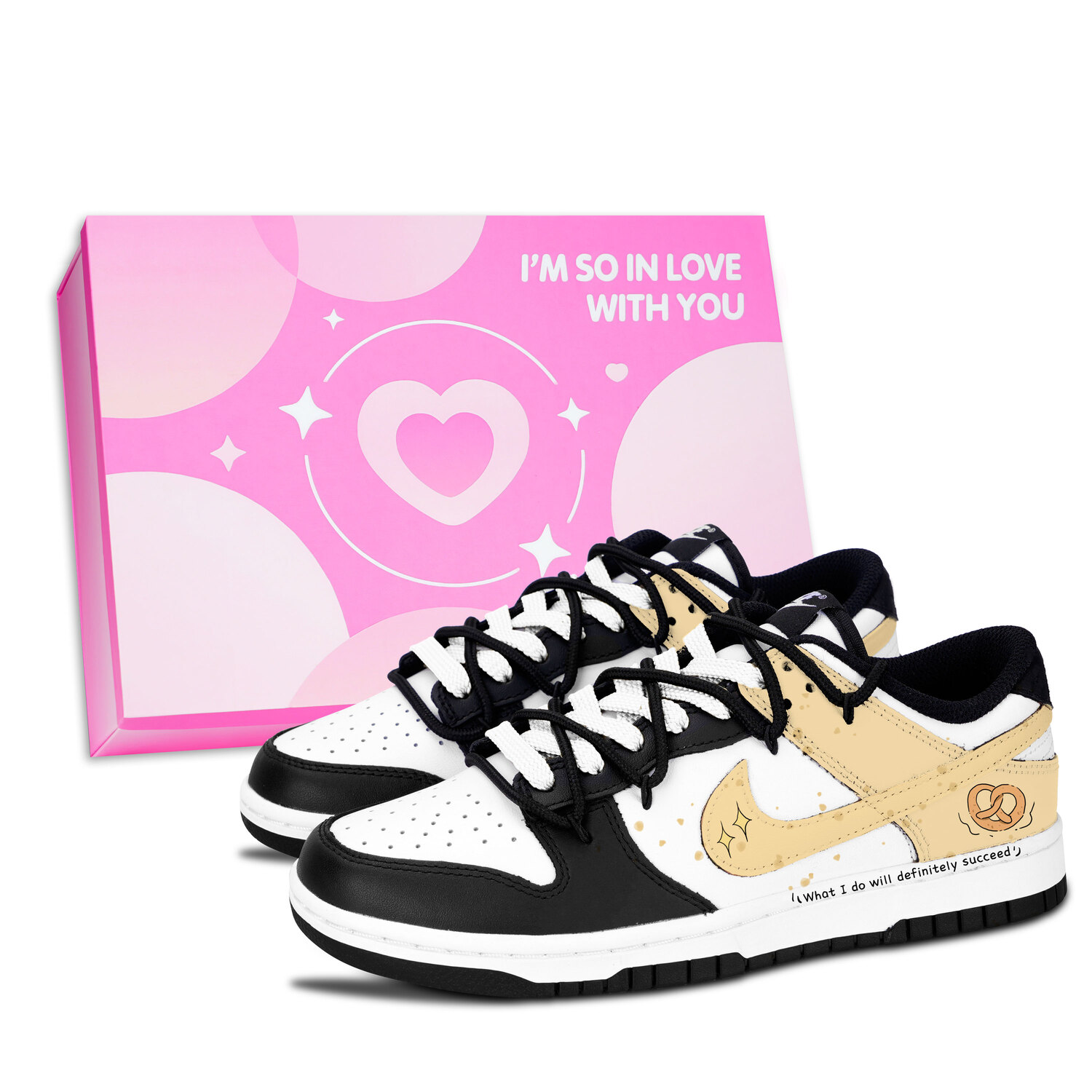 

Dunk Black White, вдохновляющие износостойкие низкие скейтборд кроссовки Unisex Nike, желтый