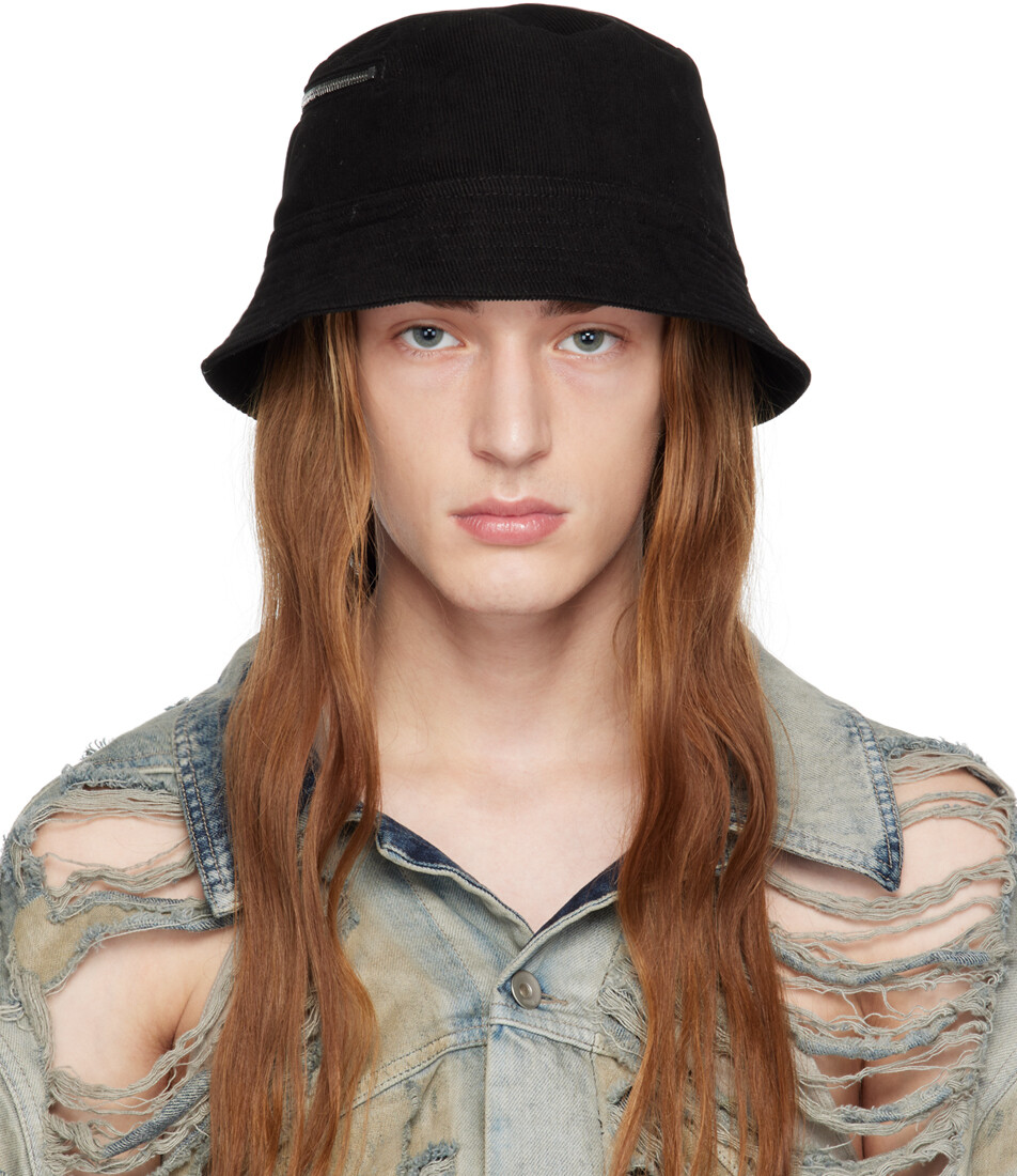 

Rick Owens DRKSHDW Черная шляпа Gilligan с карманами