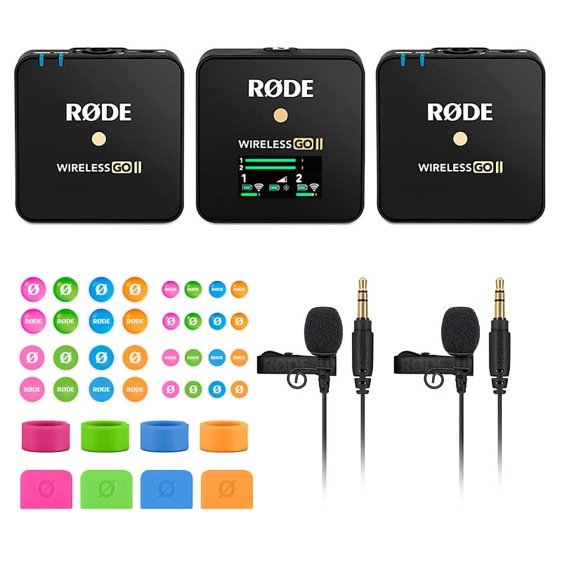 

Беспроводная микрофонная система RODE WIGO II, (2) Lav Go, COLORS2, Cloth