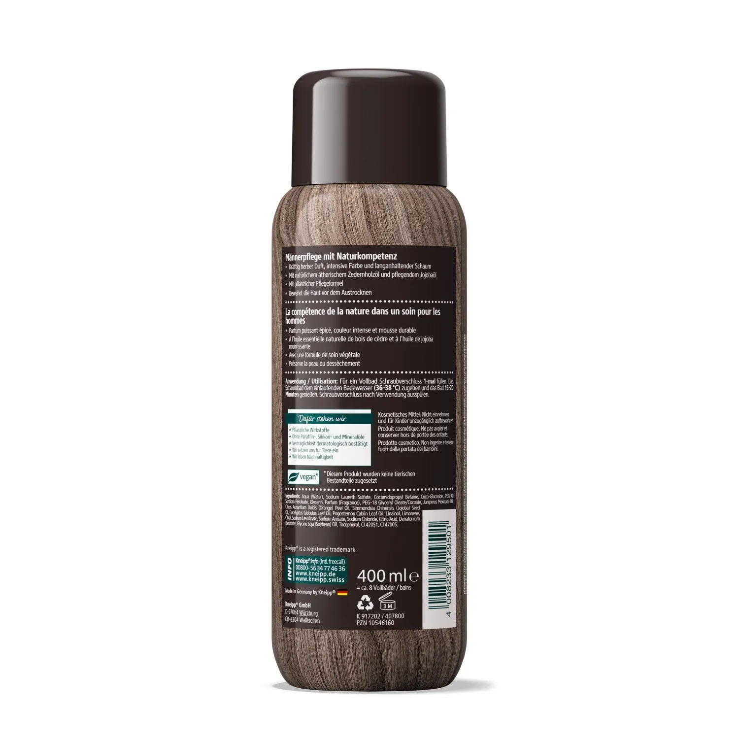 Добавка для пенной ванны Kneipp Men Aroma Care - мужской товар Kneipp, 400 мл — фото 2
