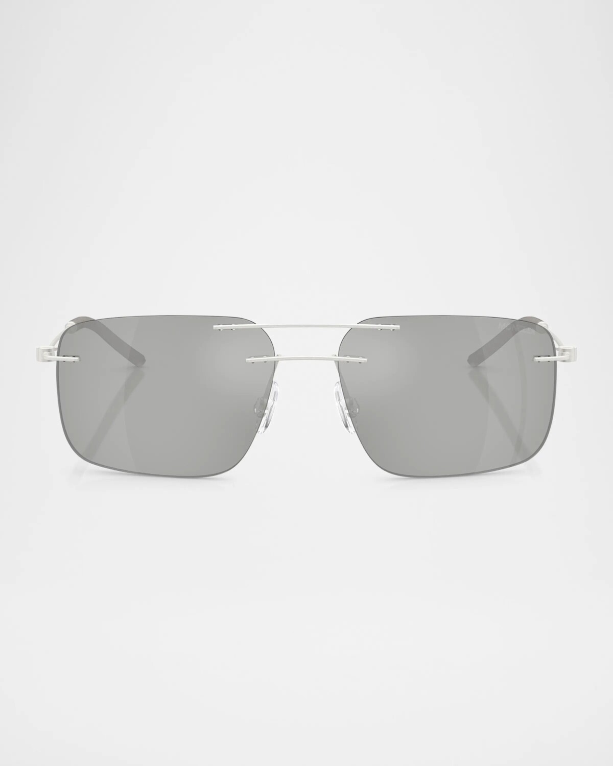 

Мужские прямоугольные солнцезащитные очки ME4003 Moncler, цвет Matte Silver