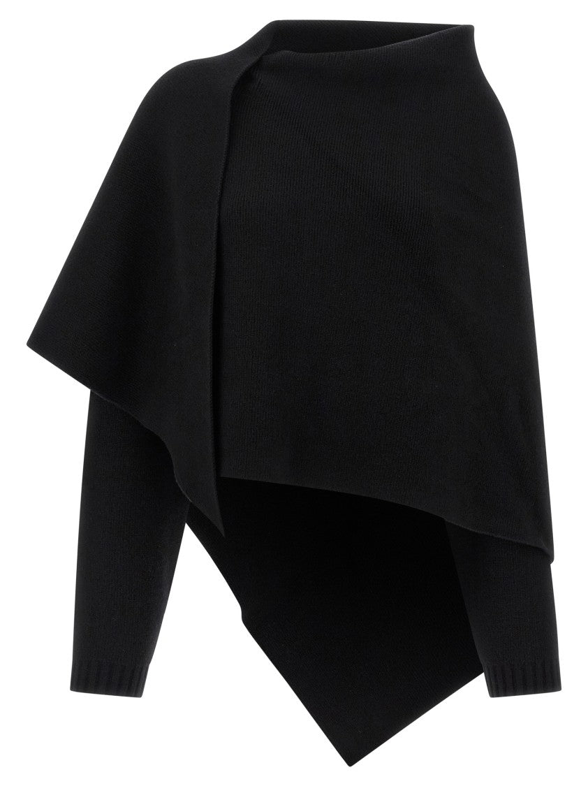 

Облегающий укороченный кардиган из мериносовой шерсти Alberta Ferretti, черный