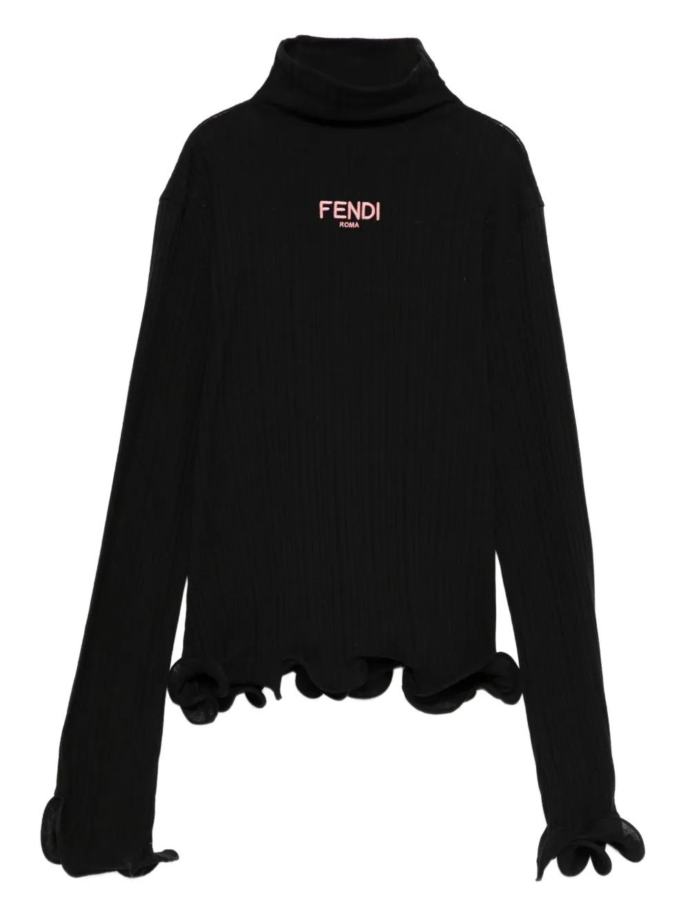 

Свитер с логотипом Fendi Kids, черный