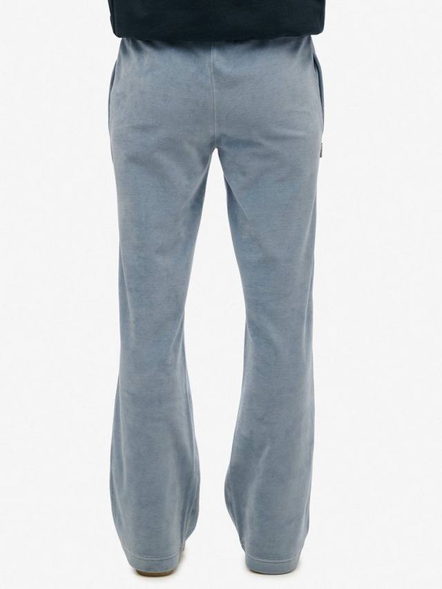 Вельюровые широкие спортивные брюки Superdry, Tidal Blue — фото 2