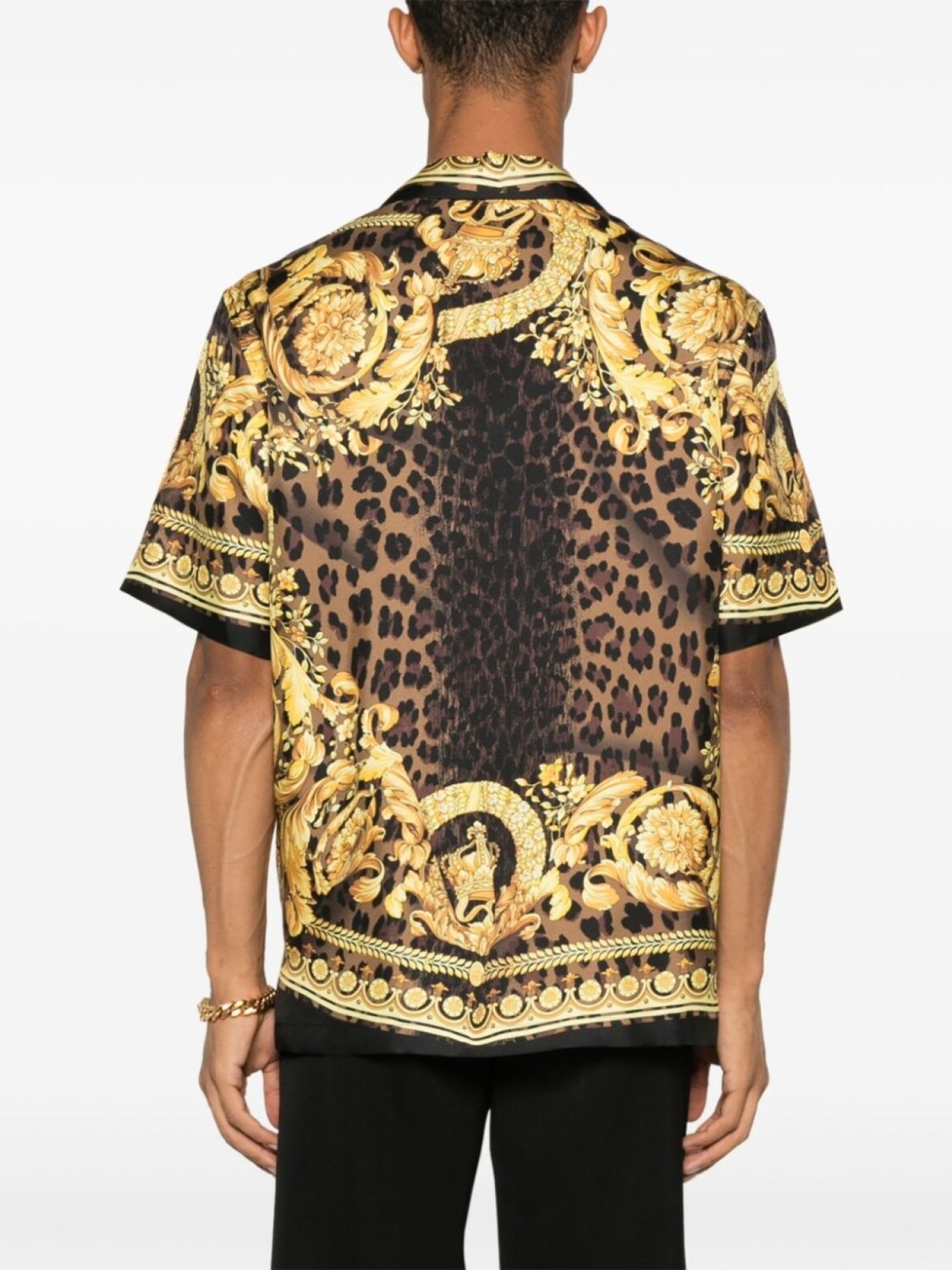 Versace рубашка с принтом «Барокко», черный — фото 3