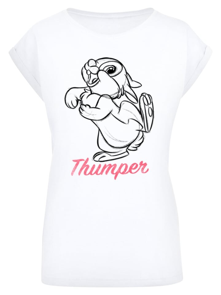 

Футболка F4NT4STIC Bambi Klopfer Line Zeichnung, белый