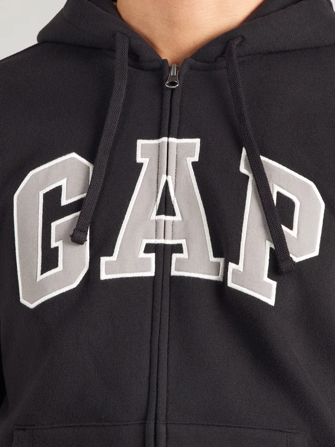 Толстовка на молнии Gap, черного цвета — фото 2