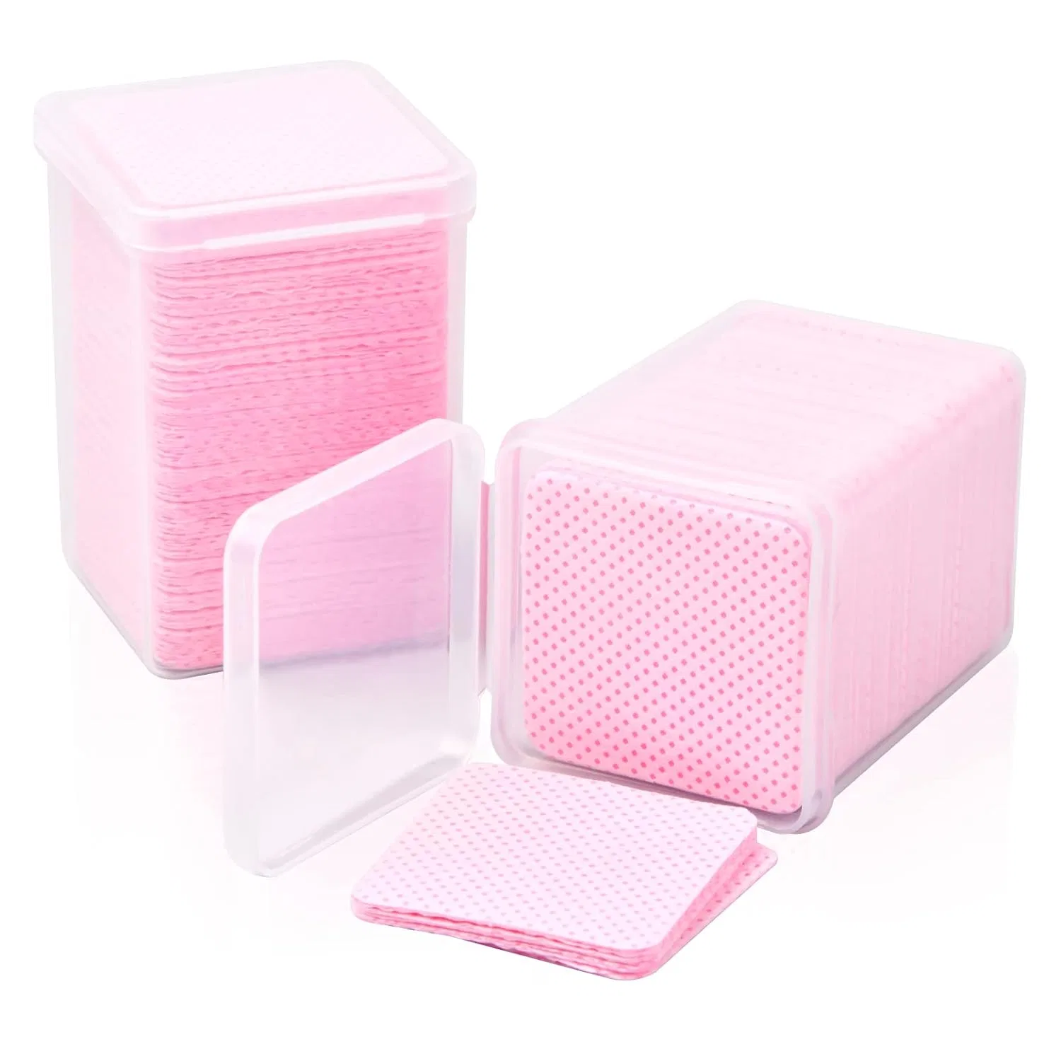 Безворсовые ватные диски для снятия лака, 400 штук Vesaneae, Pink
