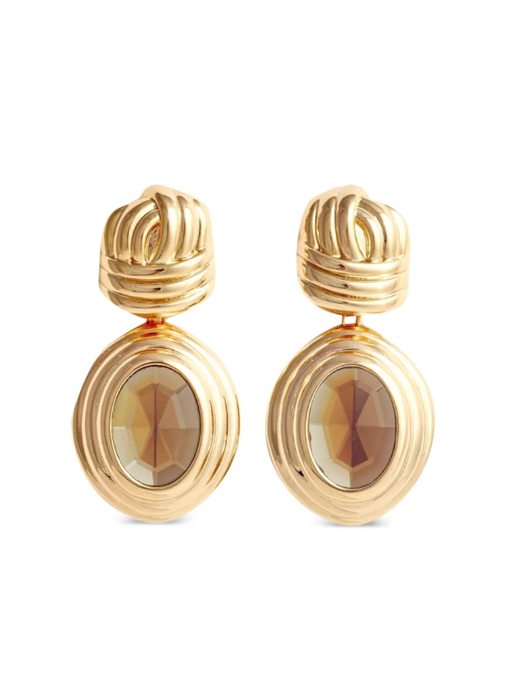 

Серьги-подвески с декором в виде узла Self-Portrait, золотой