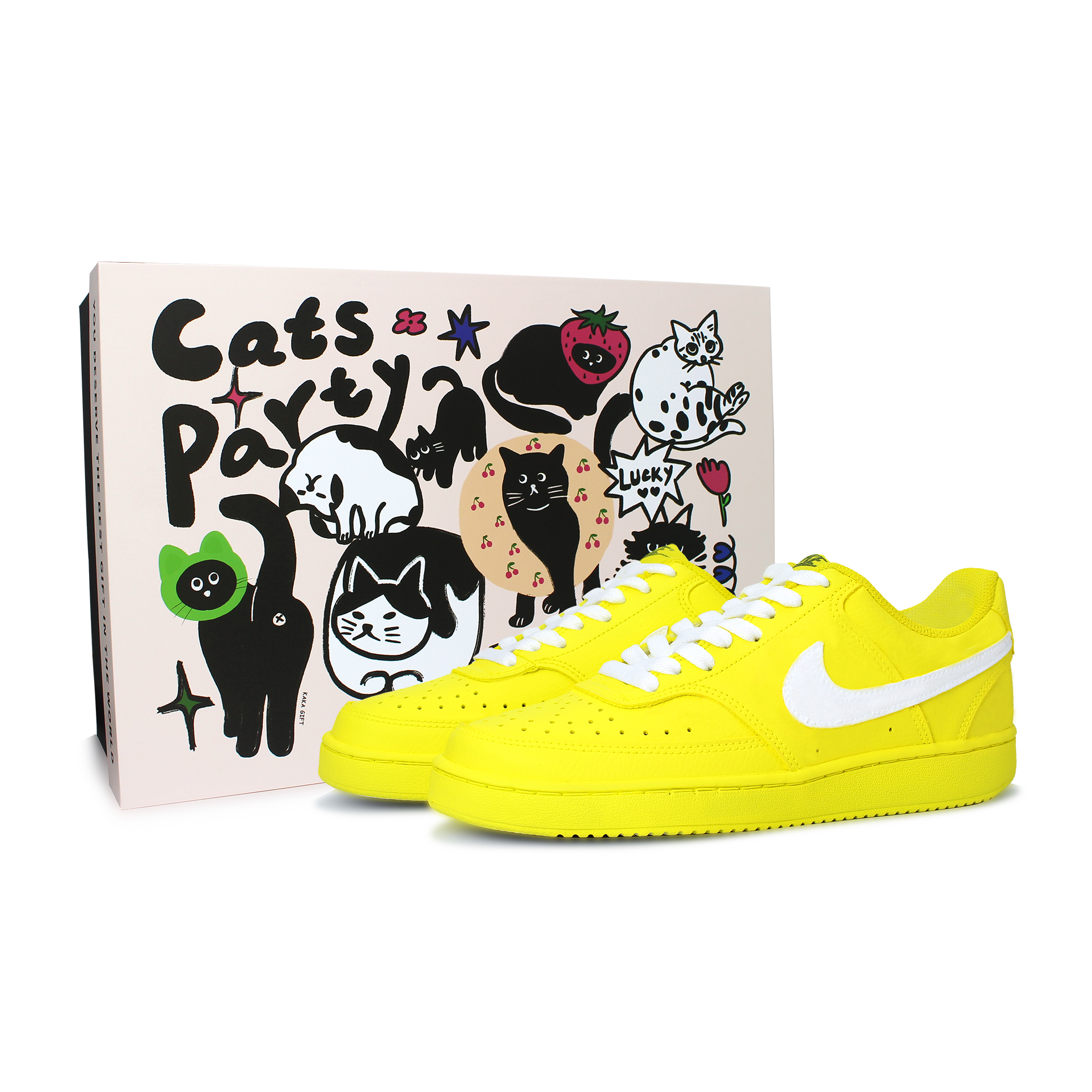 

Nike Кроссовки для скейтбординга Court Vision 1, мужские, низкие, желтые/белые