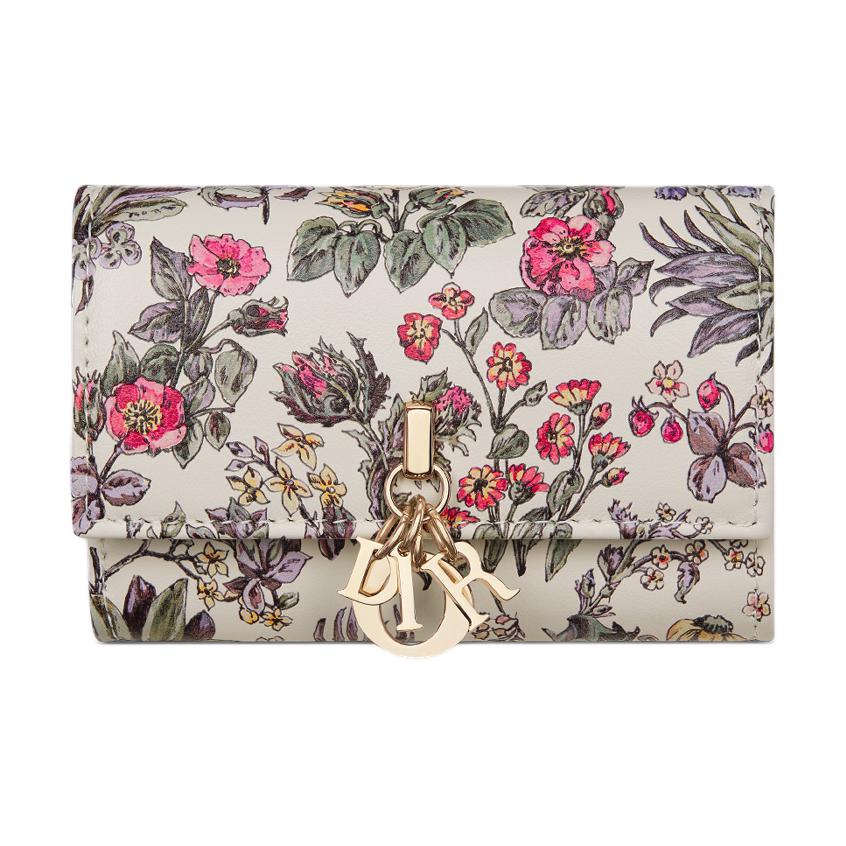

DIOR Женский бумажник из телячьей кожи Латте