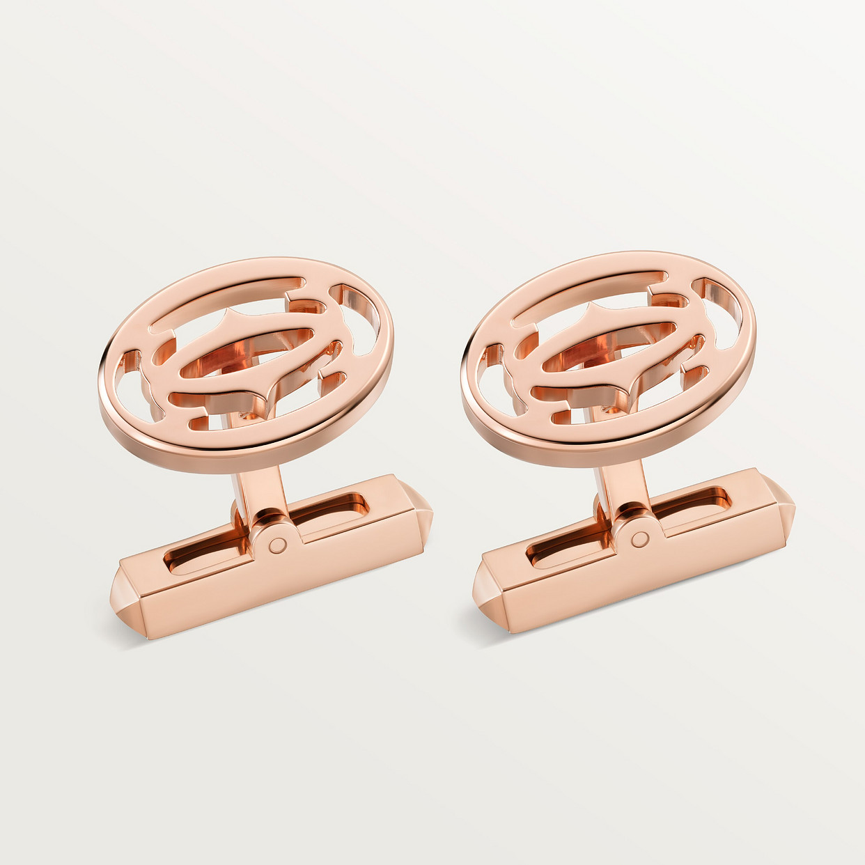 

Запонки Cartier Boutons de manchettes Double C de Cartier, розовое золото 750/1000 пробы.