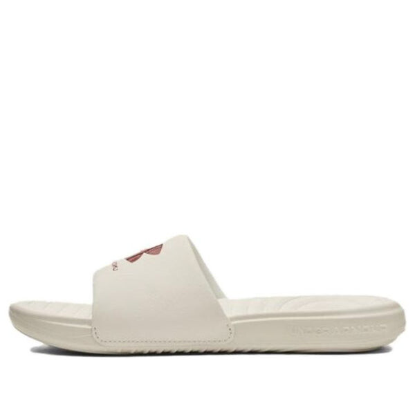 Тапочки ansa fixed slide 'ivory red fusion' Under Armour, белый