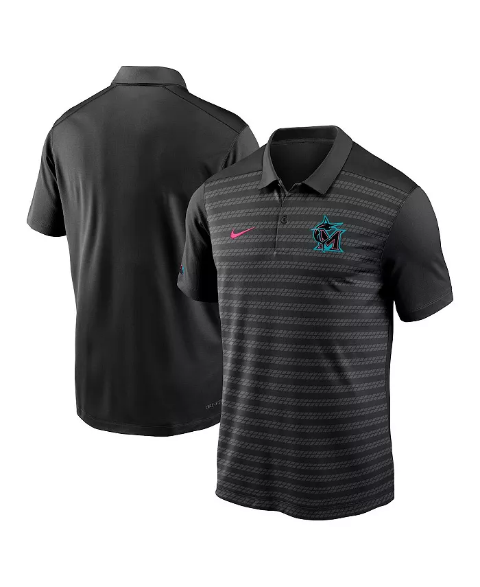 

Мужская черная поло Miami Marlins 2025 City Connect Authentic Collection Victory Performance Nike