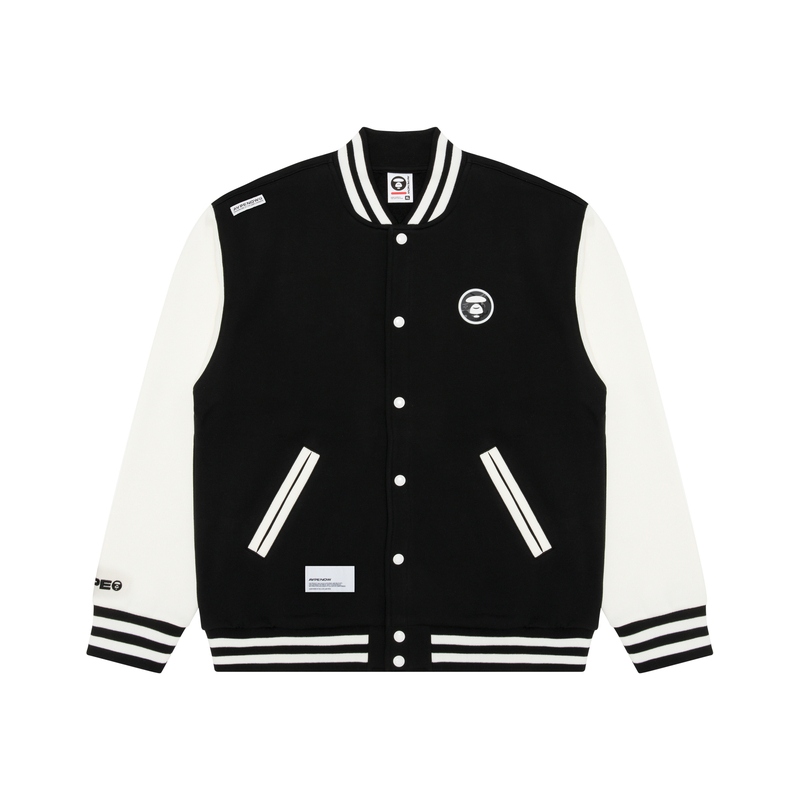 

Хлопковая толстовка-бомбер с нашивками Aape, Black BKX