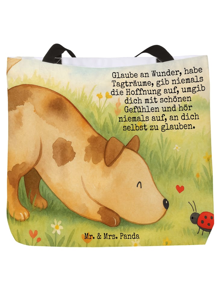 

Mr. & Mrs. Panda Школьный рюкзак с изображением собаки и божьей коровки и надписью белого цвета