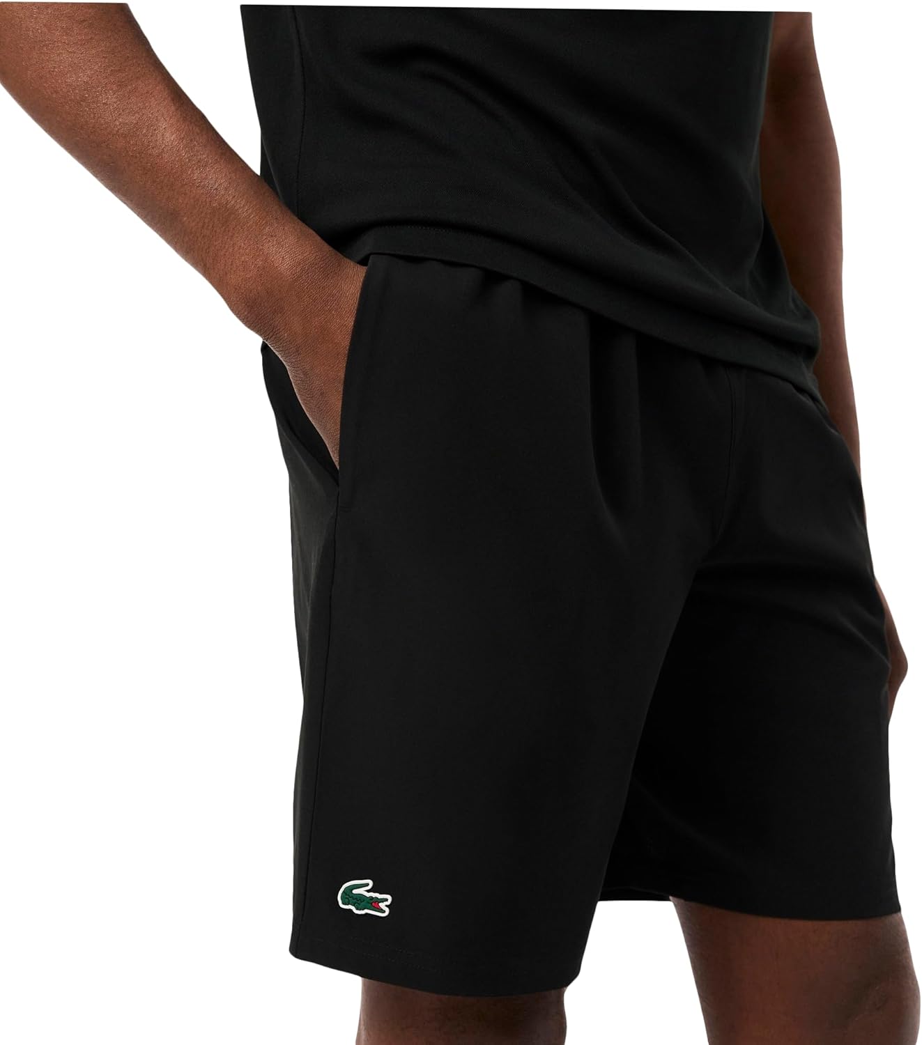 Мужские шорты Lacoste Sport Tennis X Novak Djokovic, Black/Gold — фото 2