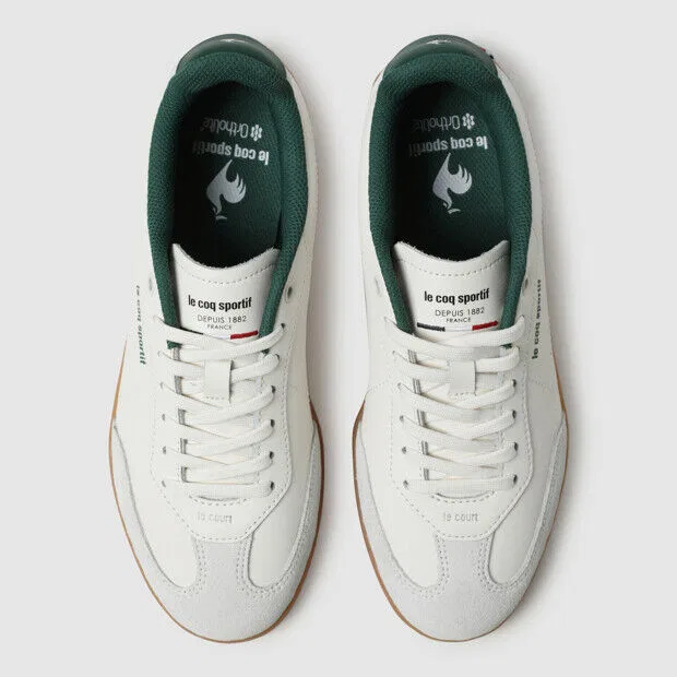 Мужские низкие кроссовки Le Court Classic цвета White Green от Le Coq Sportif — фото 4