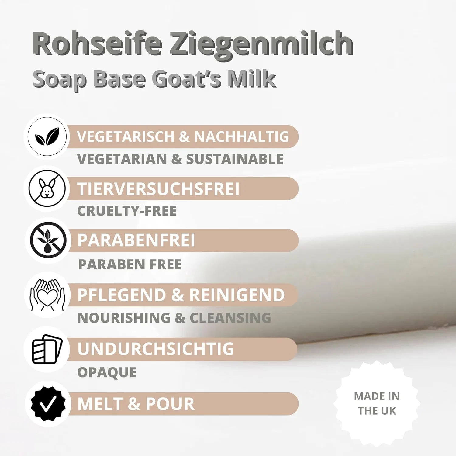 Мыльная основа «Goat Milk» для мыловарения от DistrEbution, 11.5 кг Distrebution — фото 2
