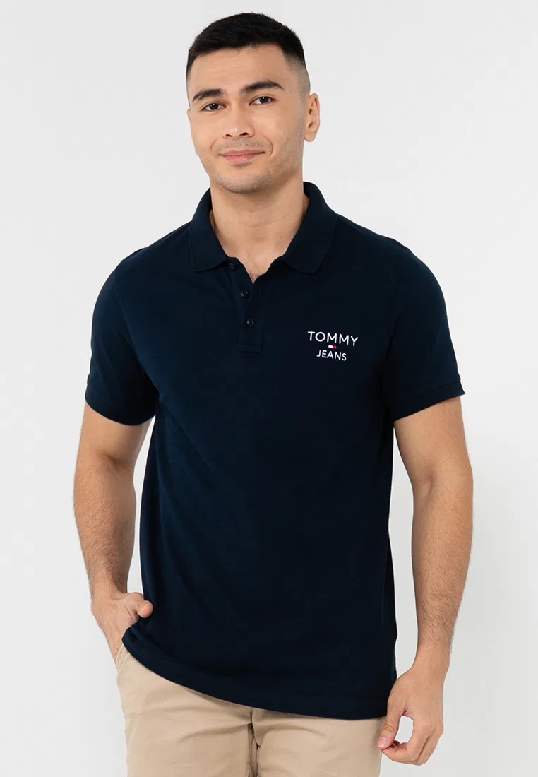 Поло, Slim Fit, Tommy Jeans Tommy Hilfiger, темно-синий