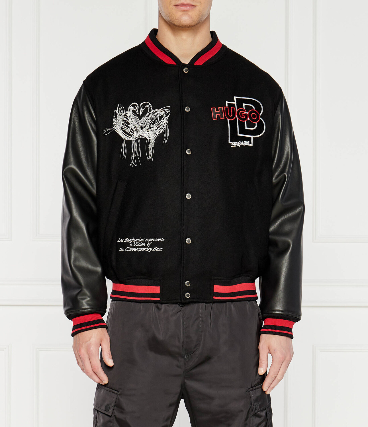 

Куртка HUGO Oguz X LES BENJAMINS Regular Fit, черный