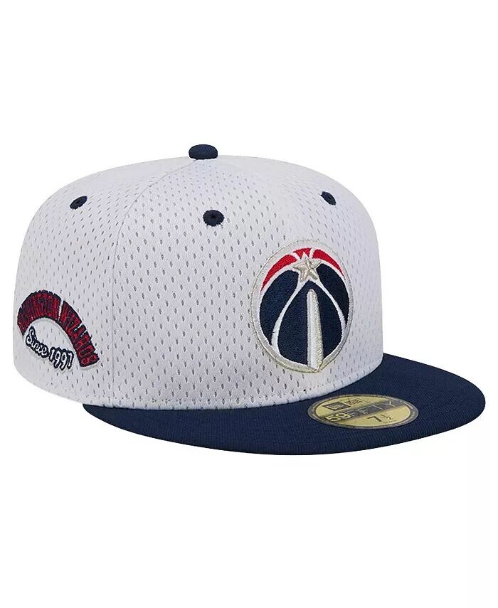 

Мужская белая/темно-синяя приталенная шляпа Washington Wizards Throwback 2Tone 59FIFTY New Era, белый