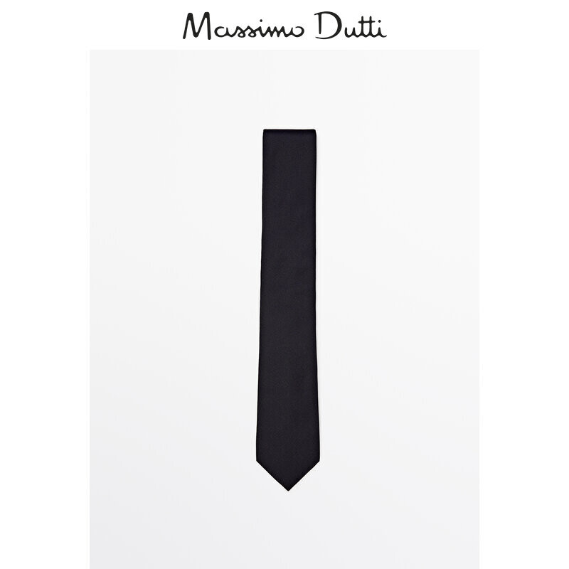 

Галстук мужской Massimo Dutti из смесового хлопка, синий