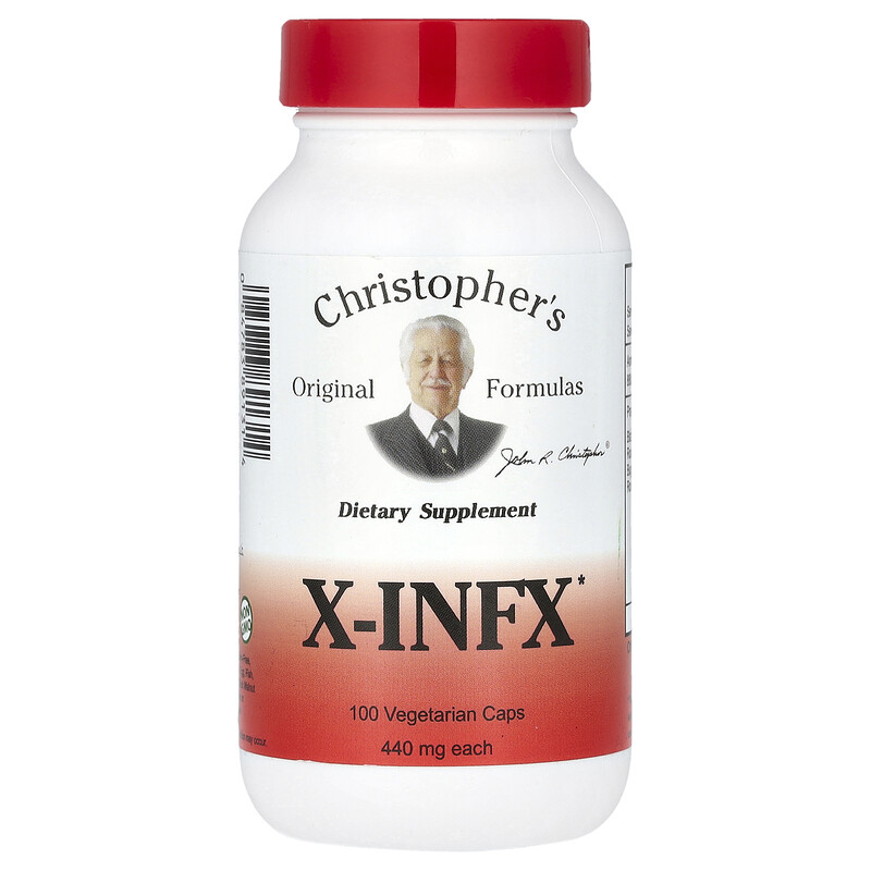 

Christopher's Original Formulas, X-INFX, 440 мг, 100 вегетарианских капсул (880 мг на капсулу)