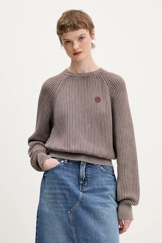 

Хлопковый свитер HUGO Blue slipery_b, коричневый