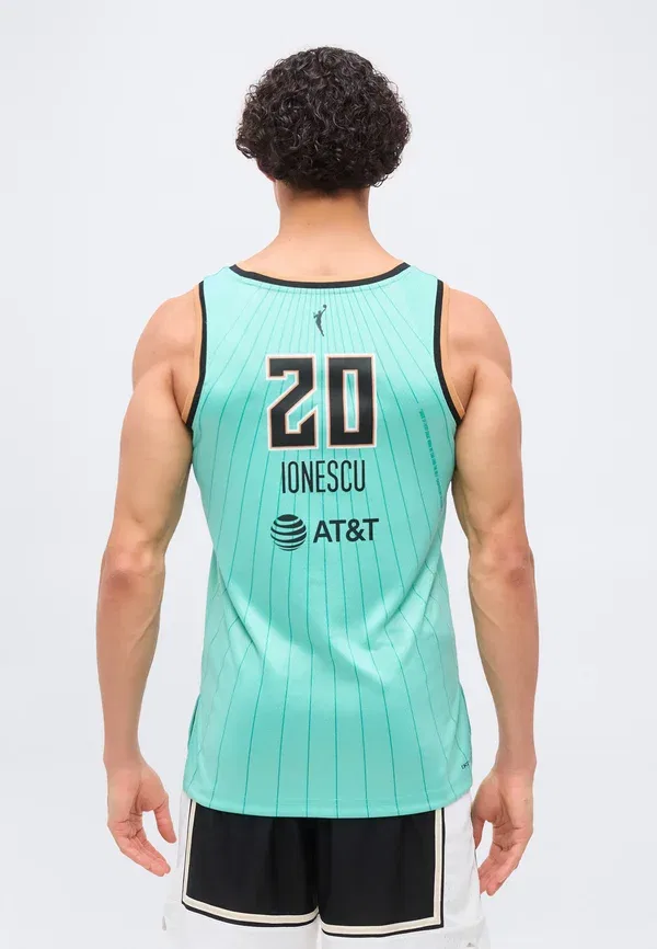 Футболка Nike Performance Wnba New York Liberty 26 Sabrina Ionescu Club Wear, мятный — фото 2