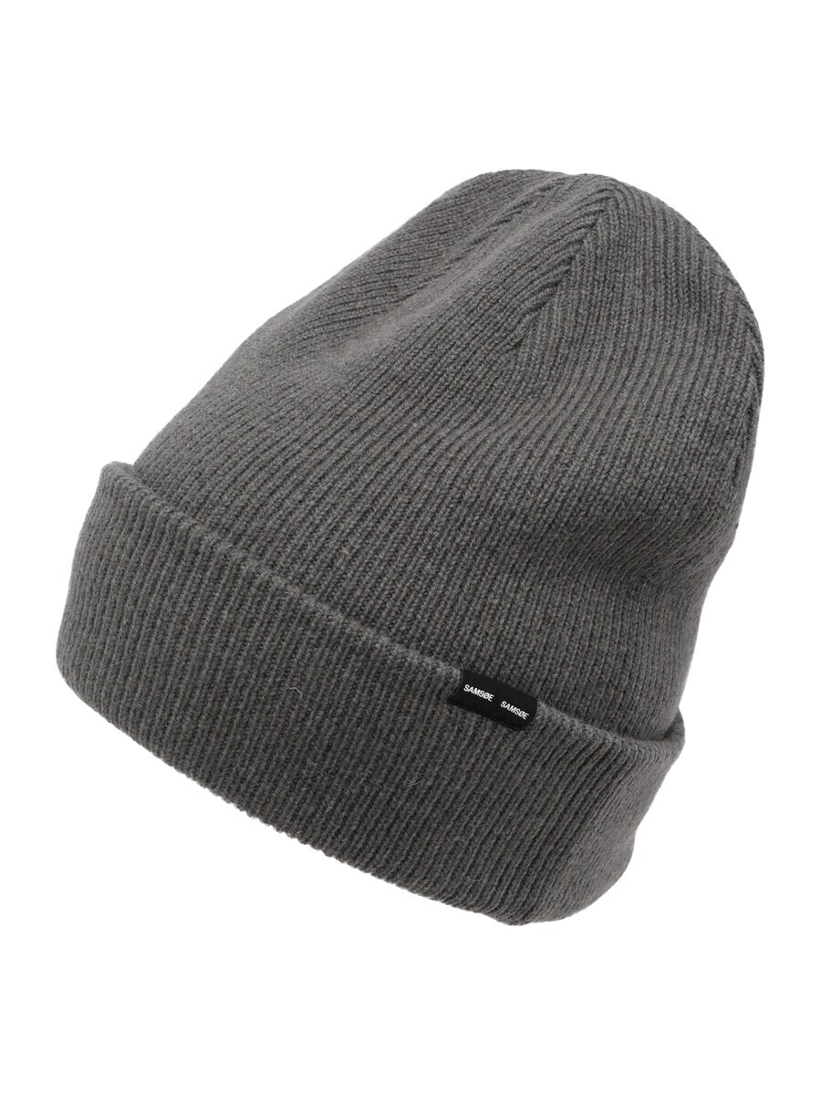 

Шапка Samsøe Samsøe Beanie, темно-серый