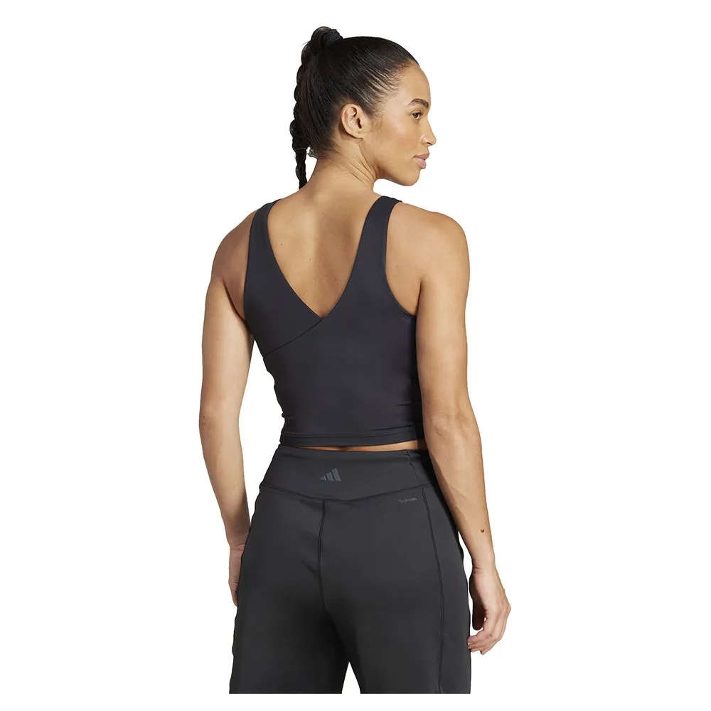 Спортивный топ adidas Yoga Crop Inner Shelf Bra, черный — фото 2