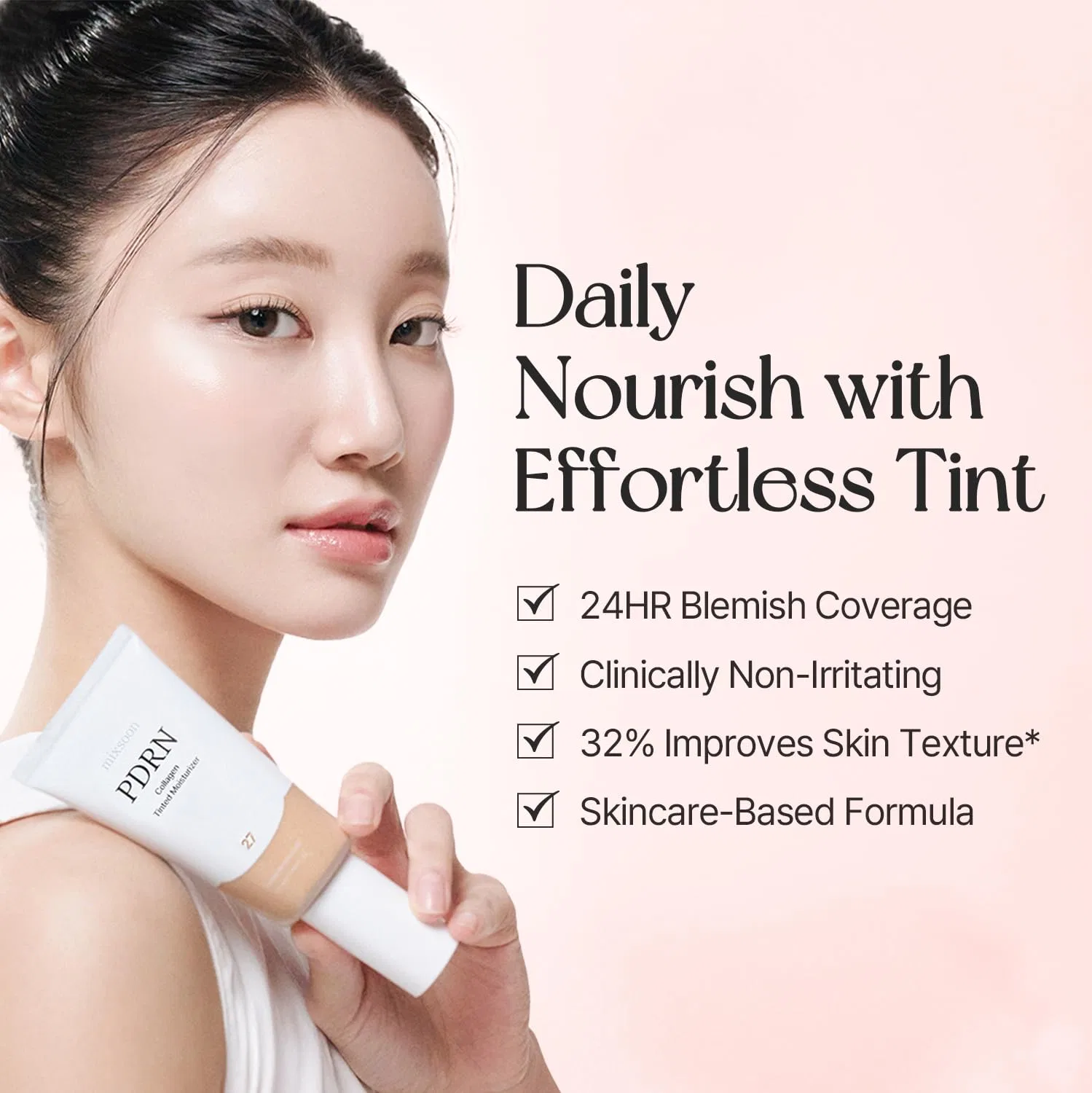 Тональный увлажняющий крем «PDRN Collagen Tinted Moisturiser No. 23 Aura» от mixsoon Mixsoon — фото 4
