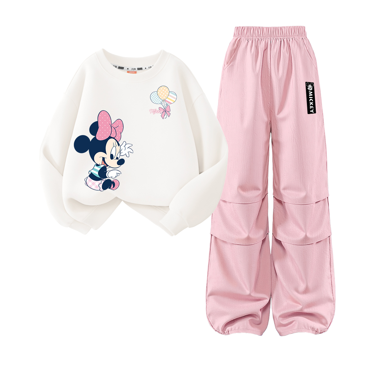 

Детская повседневная спортивная одежда Disney, белый/розовый
