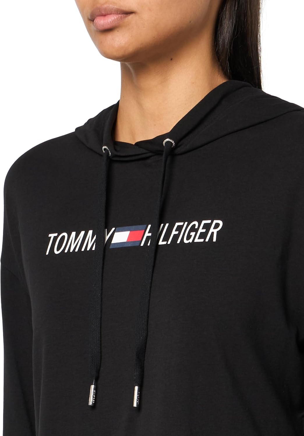 Худи Tommy Hilfiger Lightweight Logo, глубокий черный — фото 3