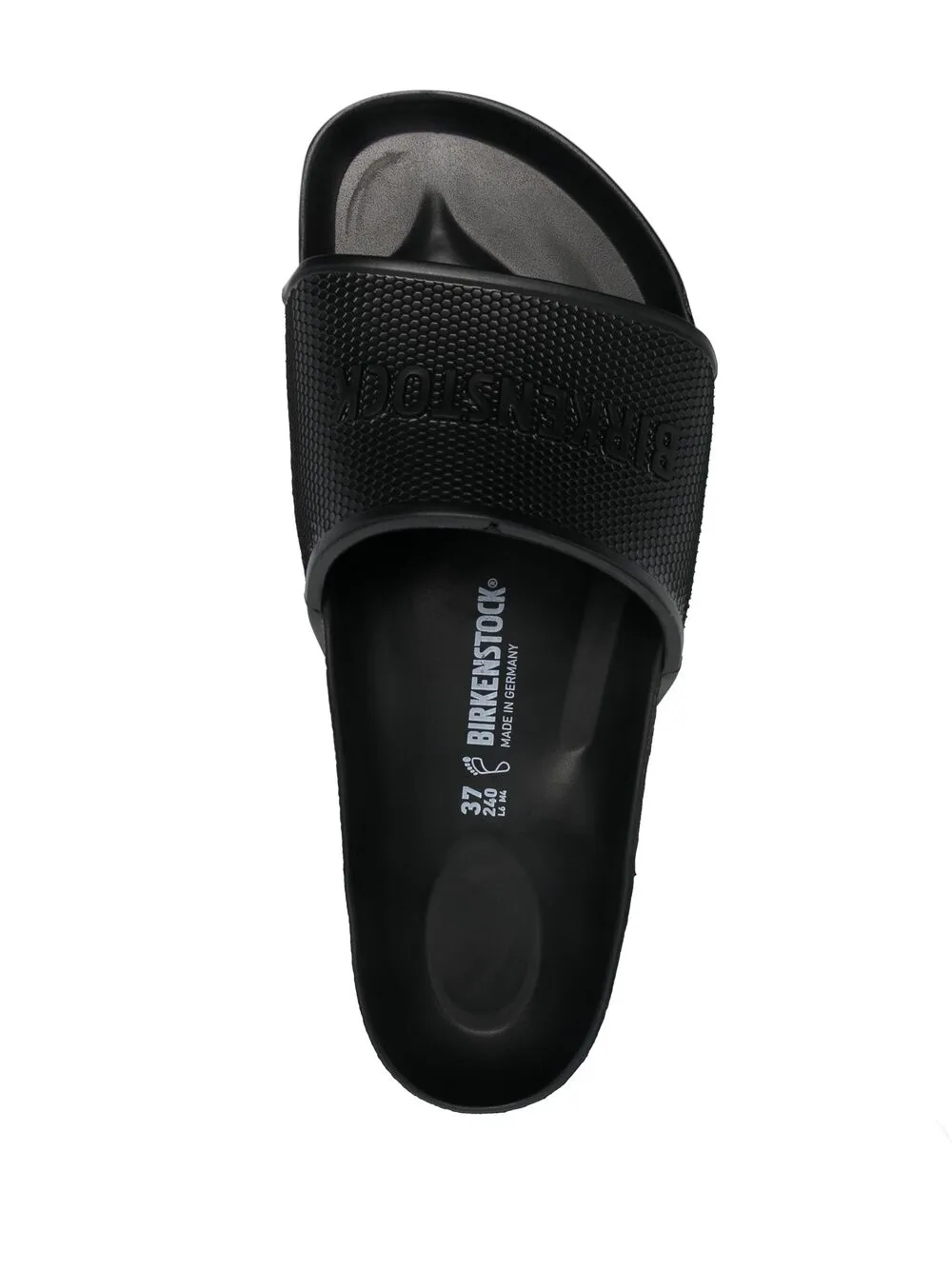 Шлепанцы с тисненым логотипом BIRKENSTOCK, черный — фото 4