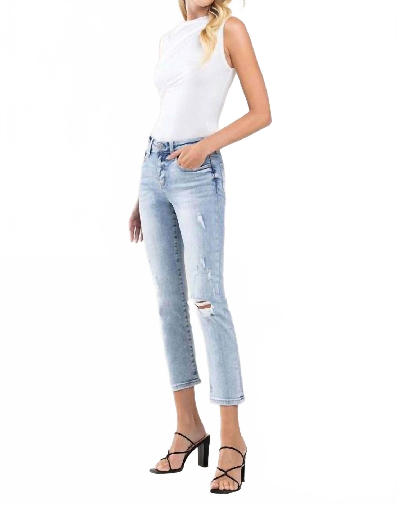 

Прямые джинсы в синем цвете VERVET BY FLYING MONKEY