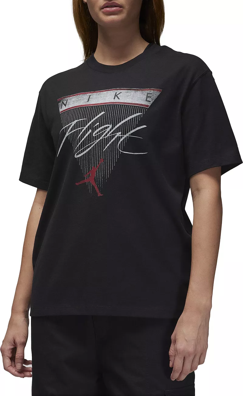 

Женская футболка с рисунком Jordan Flight Heritage, черный